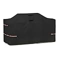 Bitubi 86 Inch Island Grill Cover - 600D Heavy Duty Waterproof All Weather Protection Extra Large Grill Cover,Black