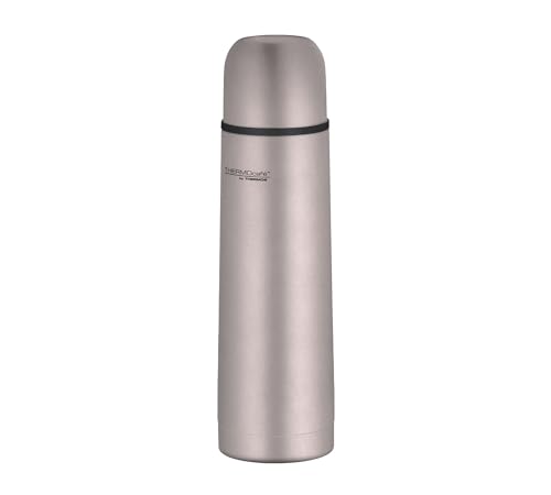THERMOcafé by THERMOS TC BEVERAGE BOTTLE Rose mat - Termo con vaso (0,50 l, acero inoxidable, 12 horas de calor y 24 horas de frío, a prueba de fugas, para la escuela, viajes y oficinas)
