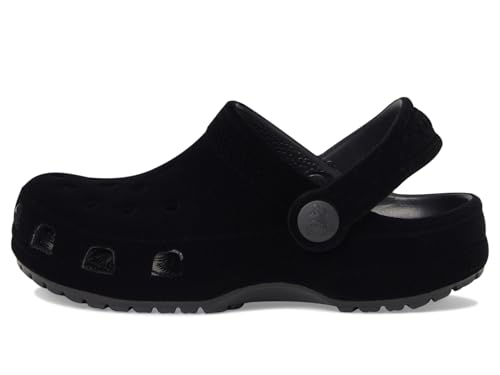 Crocs Unisexe Enfant Classic Velvet Clog T Sabots, Black, 27/28 EU