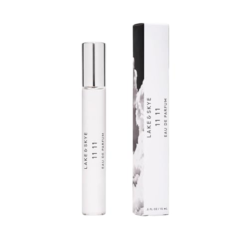 Lake & Skye 11 11 Eau de Parfum Travel Spray - Clean Skin Musk, Amber, Vegan, Cruelty-Free - 0.5 fl oz (15mL)