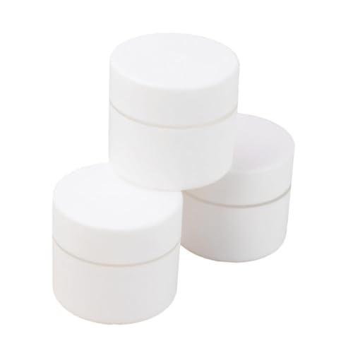 SAFIGLE 3 Piezas botella de crema botellas crema hidratante recipiente máscara vacío cajas organizadoras tarros de viaje para cremas jarra tarro de crema vacio frascos de cosméticos blanco