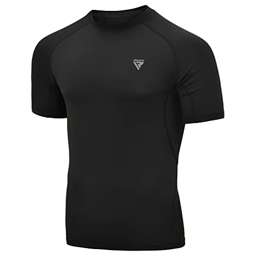 RDX Rash Guard, Kompressionsunterwäsche Herrenweste, Langarm, schnell trocknender Neoprenanzug, Schwimmoberteil zum Surfen, MMA-Training, Sparring, Laufen, Radfahren, Thermohemd