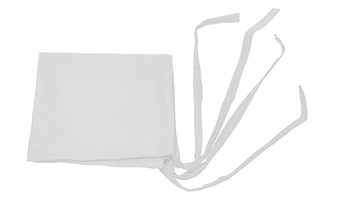 Patka for Sikh Cotton Rubia Fabric patka with 4 Strings/taniya For boys/sikh boys/men (Pack of 2) with Baaz (WHITE)