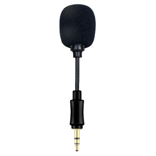 Ohulelks Mini Micrófono Inalámbrico con Conexión Directa para Teléfono Móvil en Exteriores, Tarjeta de Sonido en, Canto, Chat, Tripolar.
