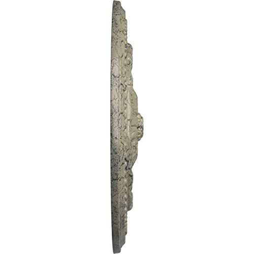 Image of Ekena Millwork CM15CHCSC 15 3 /4 inchOD X 1 7 /8 inchP Chester Ceiling Medallion Fits Canopies Up to 2 1 /4 inch, Castle Stone Crackle