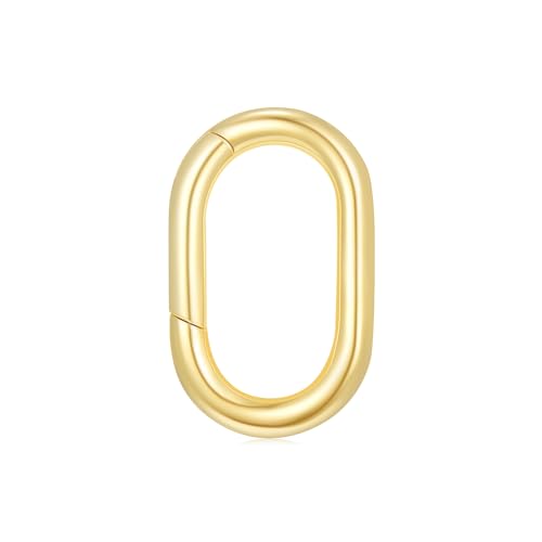 14K Gold Jewelry Clasp Necklace Extender Clasp Bracelet Extension Connector for DIY Necklace Bracelet Anklet Jewelry Making (Style 3)