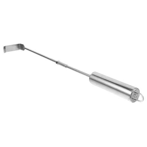 PRETYZOOM Stainless Steel Grill Ash Rake for Outdoor Grill Cleaner Ash Cleaner for Charcoal Grill Fireplace Scraper BBQ Ash Tool
