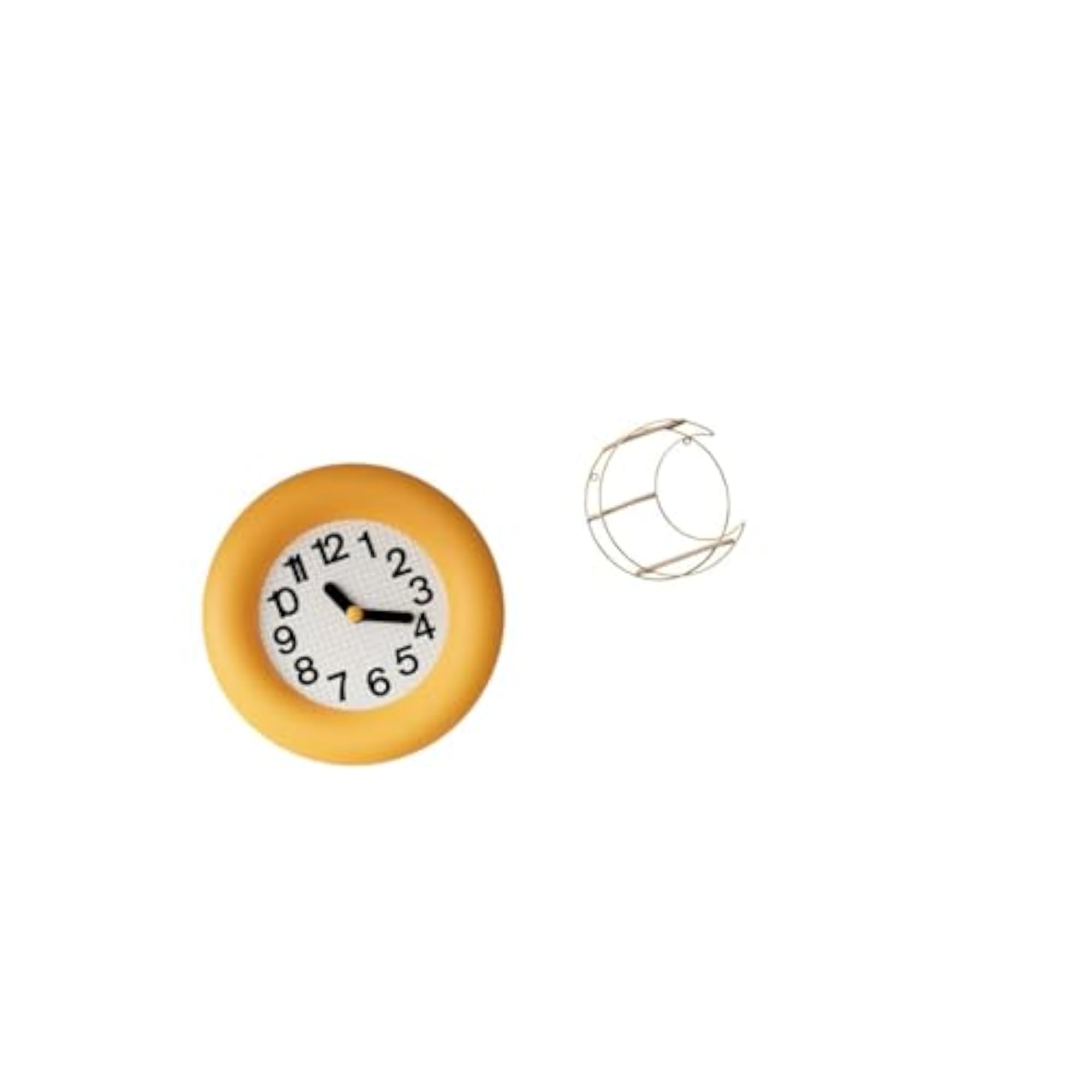 Contemporary Silent Analog Wall Clock with Wood Design