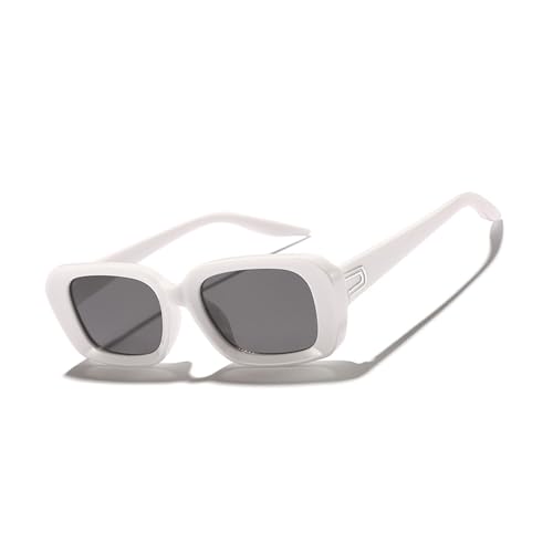 Image of Vdaxvme Unisex Square Frame Sunglasses AC Lens and Comfortable Fit Unisex Stylish Sunglasses Fashion Square, White