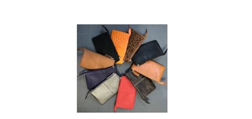 Gun Tote'n Mamas Leather RFID Zipper Wallet Pouch, Orange2