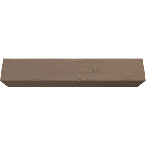 4"W x 6"H x 22'L 2-Sided (L-Beam) Knotty Pine Endurathane Faux Wood Ceiling Beam, Rustic Taupe