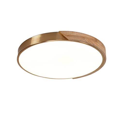 Lámpara de techo minimalista y creativa Yre de madera con panel plano led de 16.5'' 2
