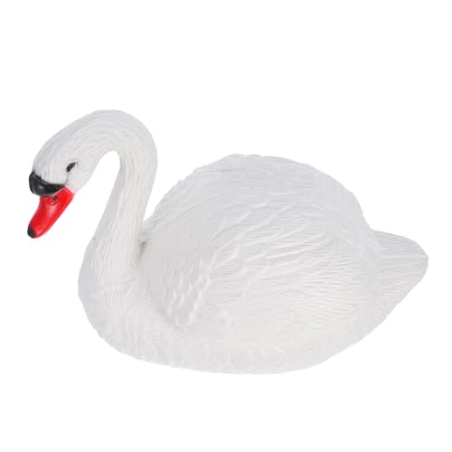 Cabilock Garden Floating Swan Figurine Lifelike Goose Statue Outdoor Water Feature Ornament for Decor