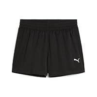 PUMA Women's Essential 4'' Woven Shorts, PUMA Black, X-Large