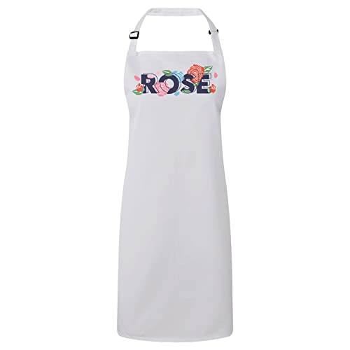 Tablier cuisine premium blanc rose au design minimaliste chic