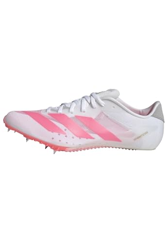 adidas Unisex-Adult Adizero Sprintstar Track and Field, White/Solar Turbo/Gold Metallic, 7