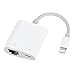 Produktbild Lightning-zu-Ethernet-Adapter,2 in 1 RJ45 Ethernet LAN-Netzwerkadapter mit Ladefunktion für lPhone/lPad, Ethernet-Adapter 100 Mbps Hochgeschwindigkeits-Ladefunktion,Unterstützung iOS 15 oder höher