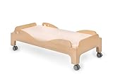 Made in Germany ohne Matratze Vinkelau 1x Stapelbett mit Lattenrost + 4 Lenkrollen (ohne Matratze) / Material: Birke Multiplex/Oberfläche lackiert / 124x64x35 cm/Made in Germany