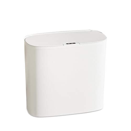 Chingcoo Automatischer Mülleimer 12L mit Sensor – Wandmontage & Freistehend, Elektrischer Abfalleimer mit Deckel, Wasserdicht & Geruchsdicht für Küche, Bad & WC –Leise & Platzsparend (Weiß-12L)