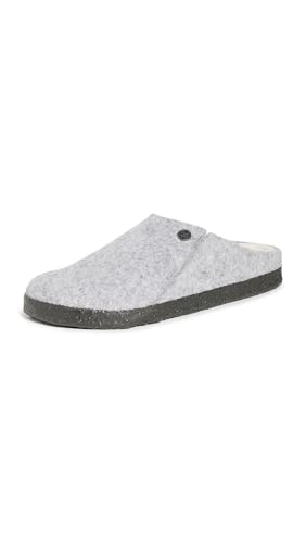 Birkenstock Men's Zermatt Shearling Shoes, Light Grey/Natural