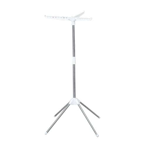 Genérico Tendedero Plegable For Ropa,Soporte For Lavandería Portátil De 4 Patas,Diseño Giratorio De 360°,con Orificios For Colgar Antideslizantes Y Resistentes Al Viento,Carga 66 Libras