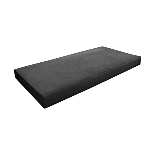 Cover ONLY Twin-XL Knife Edge Velvet Indoor Daybed Mattress 80