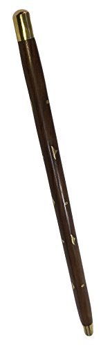 Beautiful Hand Carved with Brass Design Walking Stick