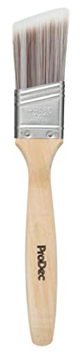ProDec PBPT052 - Brocha sintética Profesional de 1.5 Pulgadas con Mango Largo para Cortar líneas de Borde Afilado, Pintura con Pinturas en Paredes, techos, Madera y Metal, 1.5 Pulgadas, 38 mm,