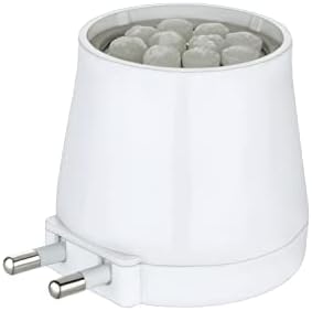 NM Enterprise Plastic Kapoor dani with Night lamp, Aroma Diffuser, Bakhoor dani, Incense Burner (Aroma Oil Burner/Perfume Diffuser/Fragrance Diffuse) (White-Multicolor Light)