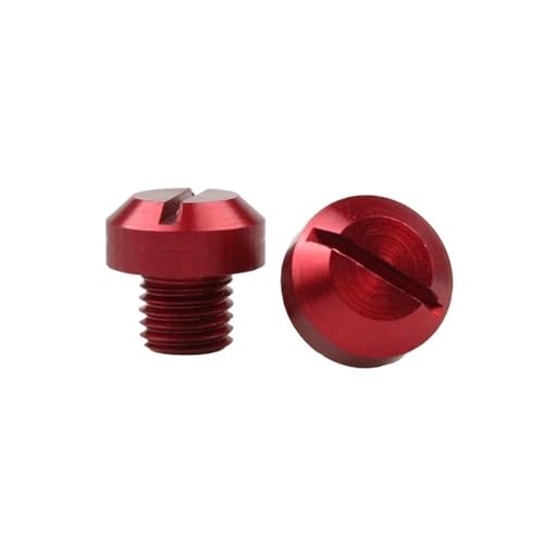 Espejos retrovisores M10 tornillos de aluminio rojo para rutas en moto de carretera