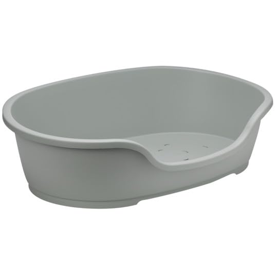 Moderna Cama de plástico para Perro, Color Verde Oliva, Extra Grande