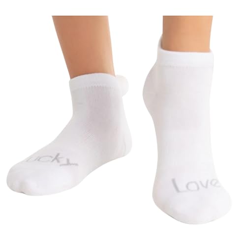 Lucky In Love Women's Pom Low Cut Socks - 3 Pack (Women's Size 4-10).