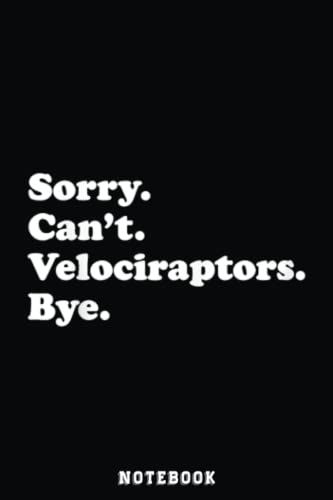 Funny Velociraptor Dinosaur Gift for Men Women Boys or Girls Notebook: Cute Trendy Dinosaur Wide Ruled Paper Notebook Journal | Pretty Wide Blank ... for Home School College for Writing Notes