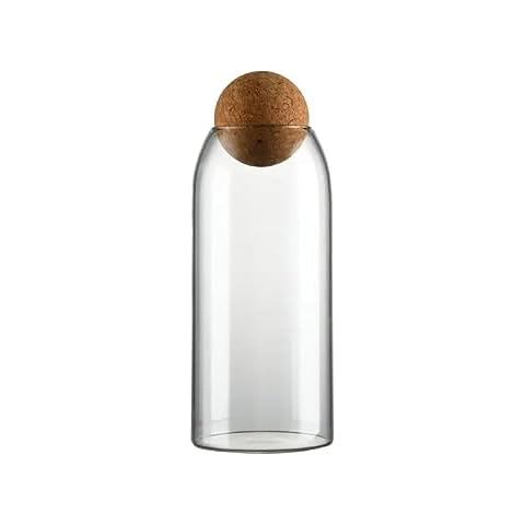 KRAFTSTORIES Glass Terrarium with Airtight Wood Lid Cover