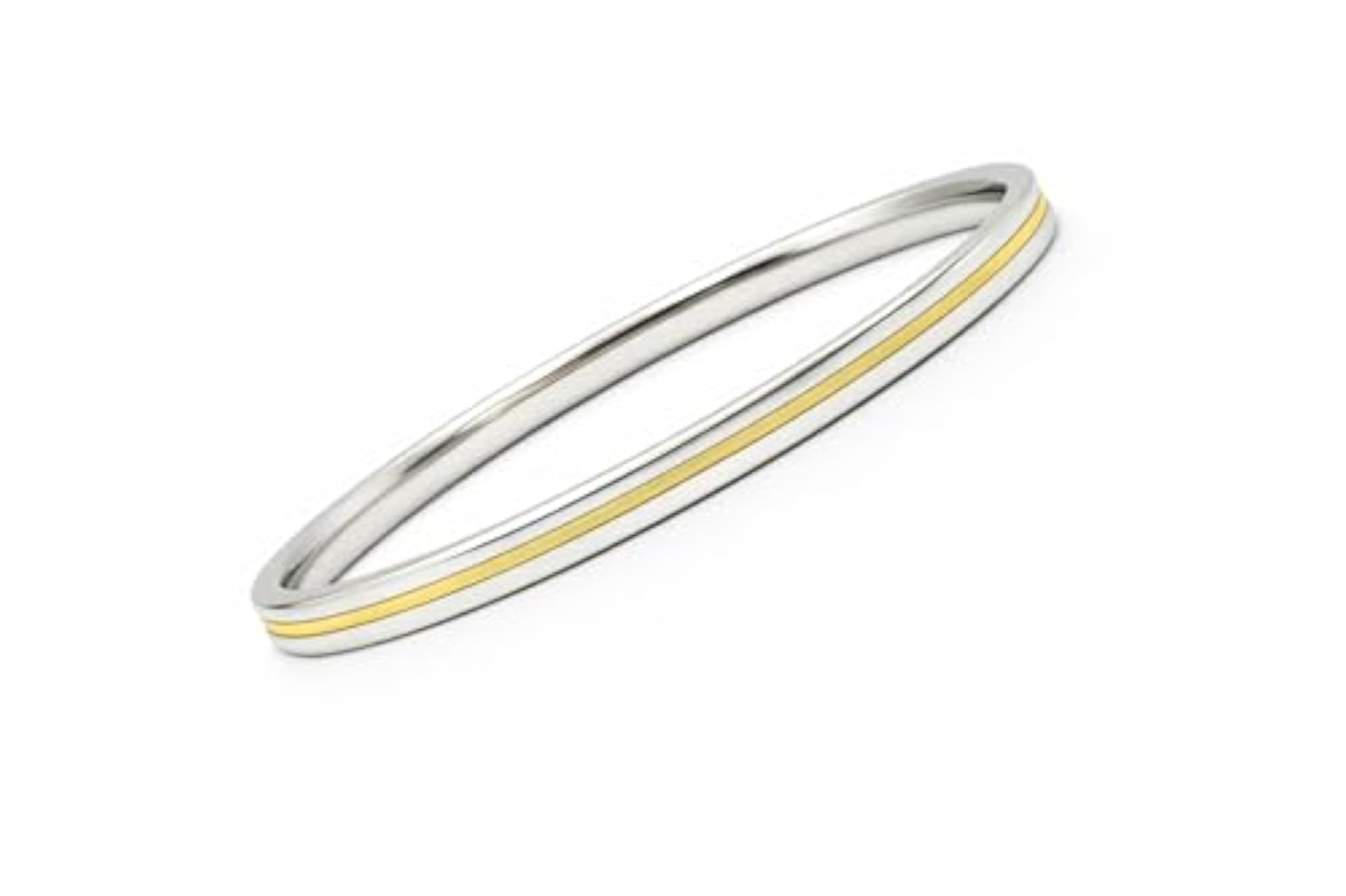 Brass Line Stainless Steel Sikh Kada for Unisex, Punjabi Bracelet