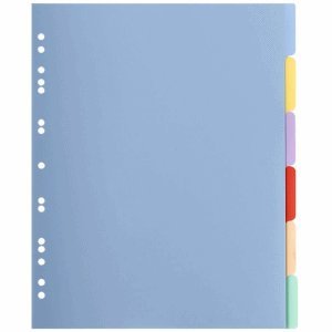 Exacompta 25 x Register A4 Maxi PP Blanco 6-teilig