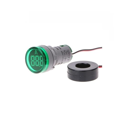 Ampèremètre LED rond AD16-22A vert pour mesurer précisément le courant AC 100A