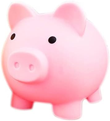 Piggy Bank for Kids Adults, Vinyl Pig Money Box Saving Coin Boxes Gifts Cute Coin Money Box Saving Coins Cash Birthday Present Gifts for Boys Girls Kids Toddlers Adults(Pink)