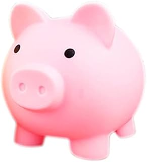 Piggy Bank for Kids Adults, Vinyl Pig Money Box Saving Coin Boxes Gifts Cute Coin Money Box Saving Coins Cash Birthday Present Gifts for Boys Girls Kids Toddlers Adults(Pink)