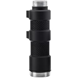 Z-BOLT Light Body for 18650 Batts, Fits Surefire KE2-DF Light Heads, Weltool LH8, Malkoff, LEP & LED Heads & All Scout Type Tailcaps (Black - KNURLED)