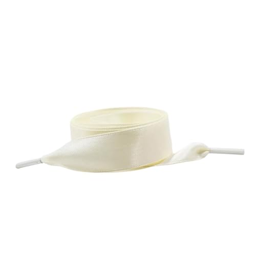 スニーカー靴ひも用サテンシルクリボン キャンバ 幅2cm 長さ80cm/100cm/120cm 靴ひも 1組(Beige,80cm)