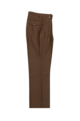 Tobacco Wide Leg, Pure Wool Dress Pants Luxe