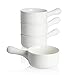Sweese 109.101 Porcelain Onion Soup Bowls with Handles - 15 Ounce for Soup, Cereal, Stew, Chill, Set of 4, White