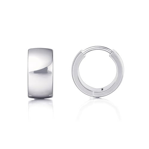 Limerencia Hypoallergenic Implant Grade Titanium G136 Hoop Chunky Earrings,Wide Thick Huggie Earrings G23 for Women Sensitive Ears
