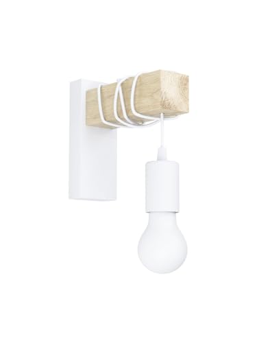 Aplique de pared moderno para pasillo y sala de estar con estructura de madera blanca GL0183