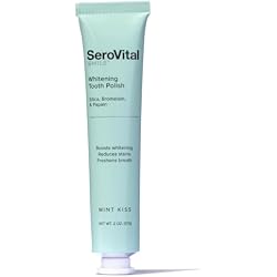 SeroVital Smile Whitening Tooth Polish — Gentle Stain Removal for Sensitive Teeth | Silica + Plant Enzymes | Formulated Without Fluoride | Mint Kiss Flavor | 2 oz.