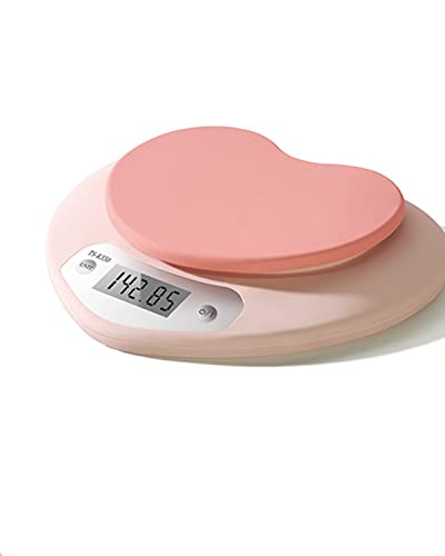 キッチンスケール はかり キッチン デジタル計量器 はかり デジタルスケール スケール 電子秤 はかりかわいいピンクのハート形 5000g 計量器 デジタルキッチンスケール 1g単位 5kg キッチン クッキングスケール 測り 料理 調理 お菓子作り 風袋