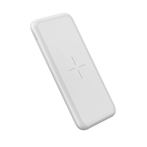 Banco de energía, PowerBank Qi inalámbrico de 10000 MAH, Cargador de batería Externa ultracompacto con Doble Salida USB, Compatible con 8/8 Plus/X/XS MAX/XR y más Dispositivos.