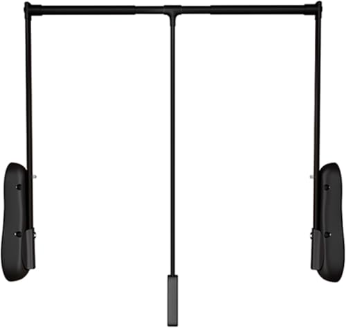 Tringle de penderie rétractable latérale et extensible noire