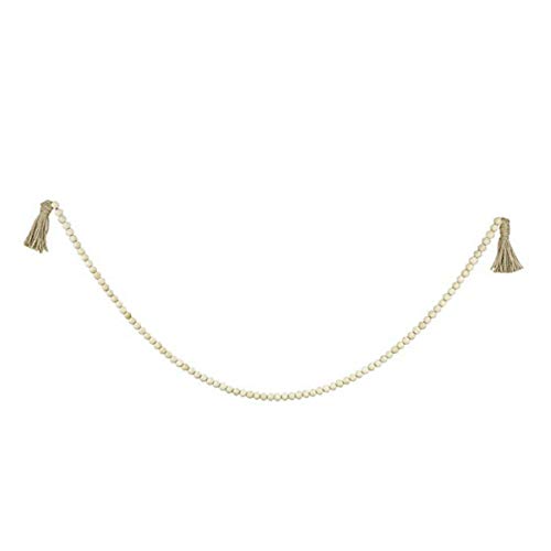 Vosarea-Wood-Bead-Garland-with-Tassels-Farmhouse-Beads-Rustic-Country-Beads-Wall-Hanging-Decoration